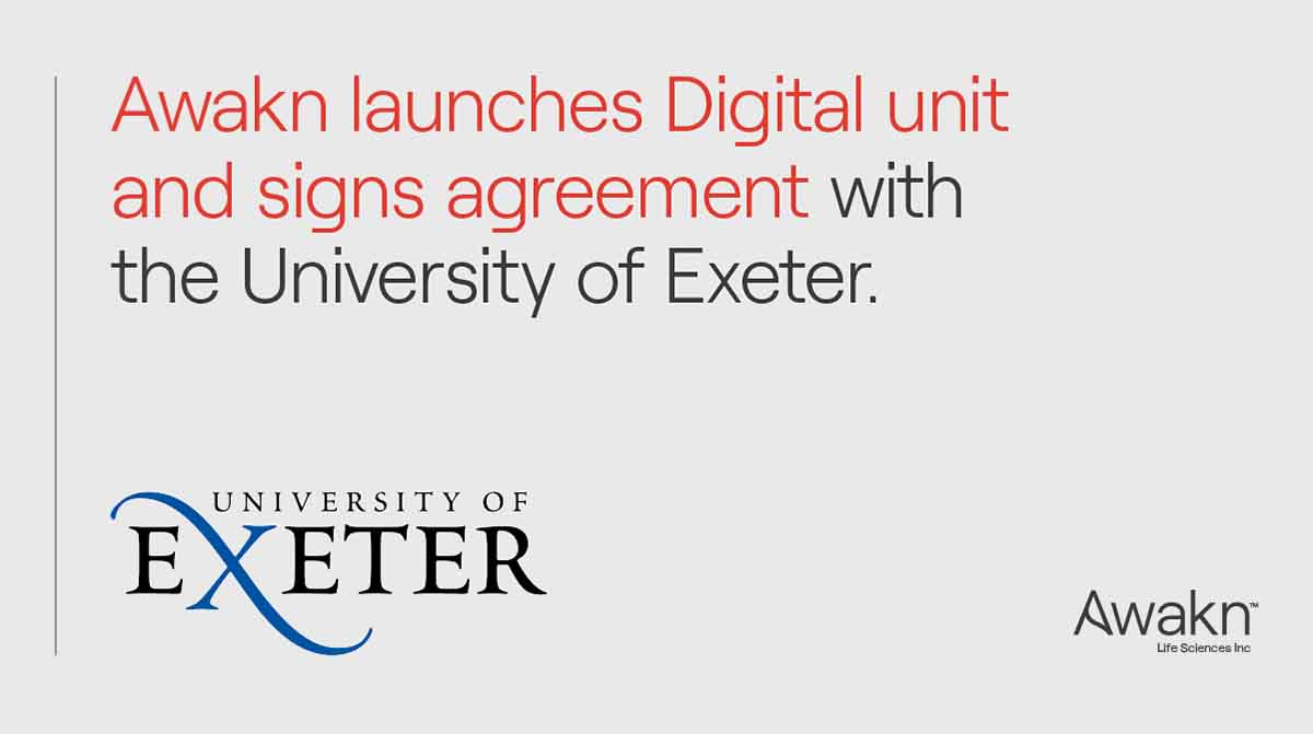 Awakn launches Digital unit and signs agreement with the University of Exeter to improve addiction treatment through artificial intelligence and big data