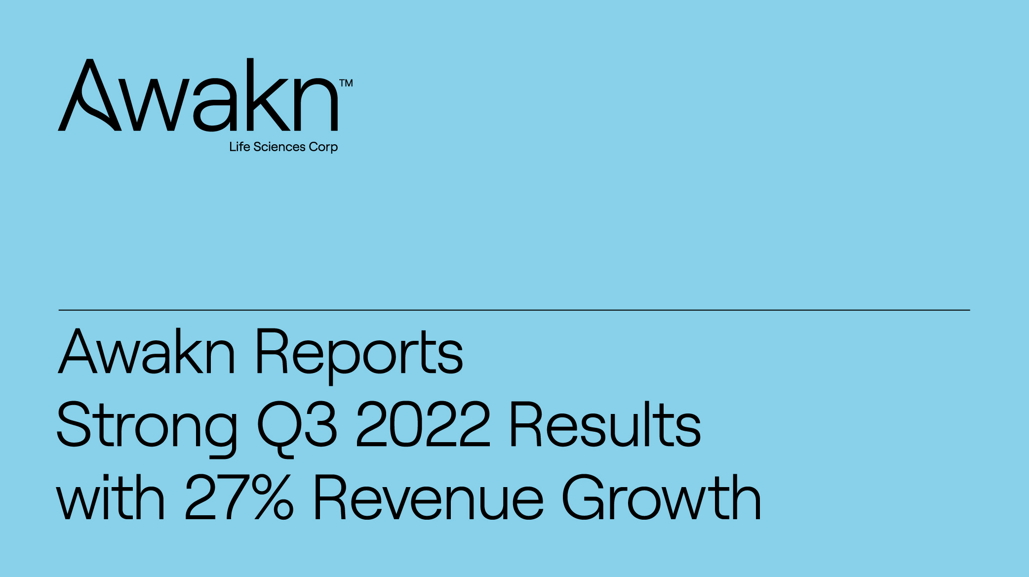 Awakn Life Sciences Reports Strong Q3 2022 Results with 27% Revenue Growth